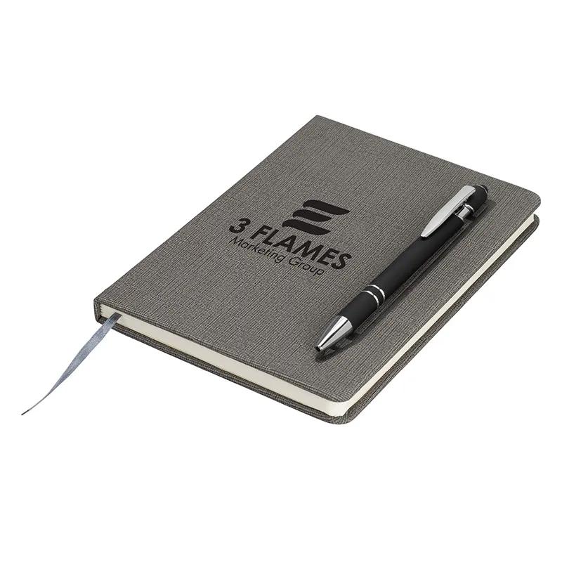 Journal Gift Set Magnetic Grey Cover with Stylus Pen - product view 8