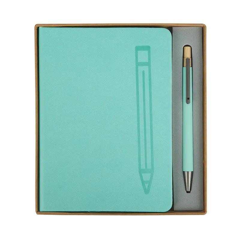 Journal Gift Set Magnetic Cover with Recycled Bamboo Pen - product view 2