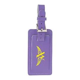 Luggage Tag Leather with Metal Buckle - 6.13 x 2.25 in - product view 3
