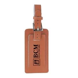 Luggage Tag Leather with Metal Buckle - 6.13 x 2.25 in - product view 5