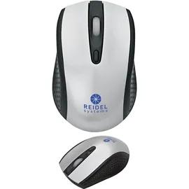 Wireless Mouse 3-Button with USB Receiver - 2.25 x 3.13 in