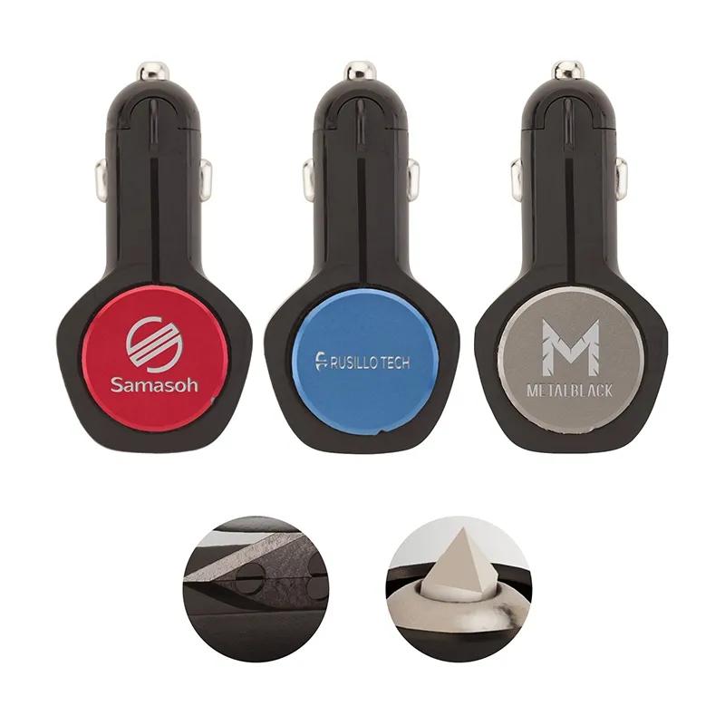 USB Car Charger 3-in-1 with Emergency Tools - 2.4A Dual Port - product view 5