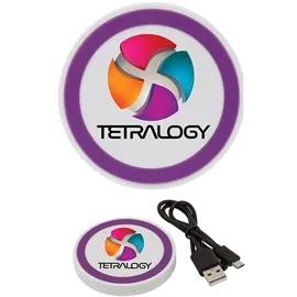 Wireless Charging Pad with Silicone Accent Ring - 2.75 in - product view 4