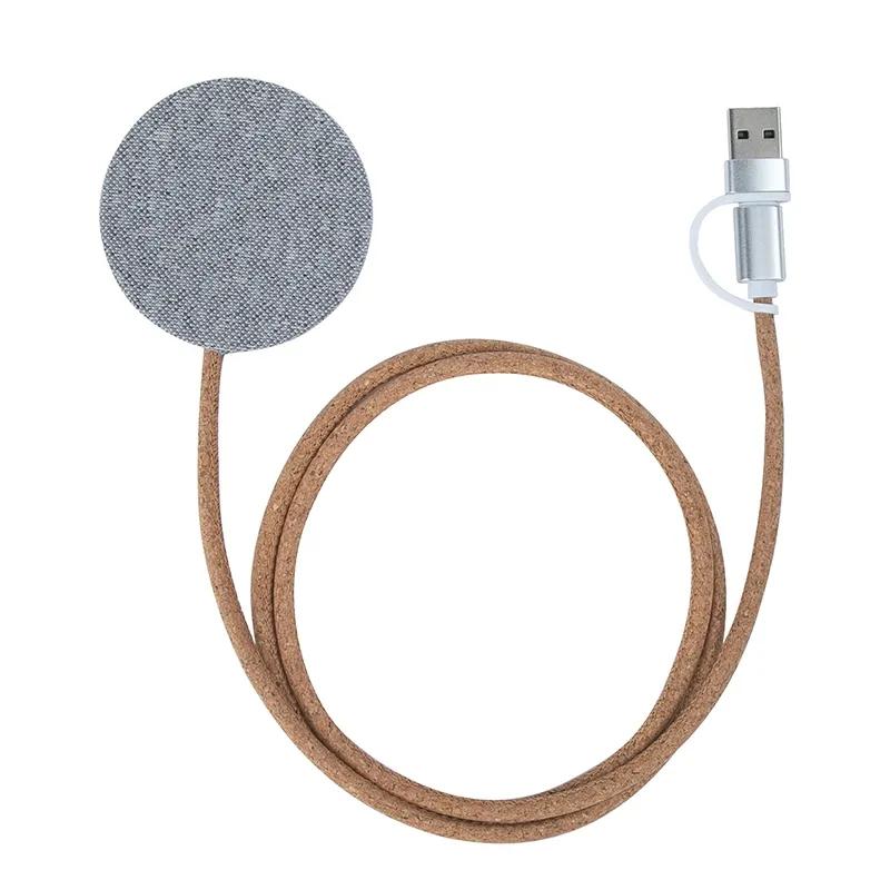Wireless Charging Pad 10W RPET Cork - 2.4 x 2.4 in - product view 5