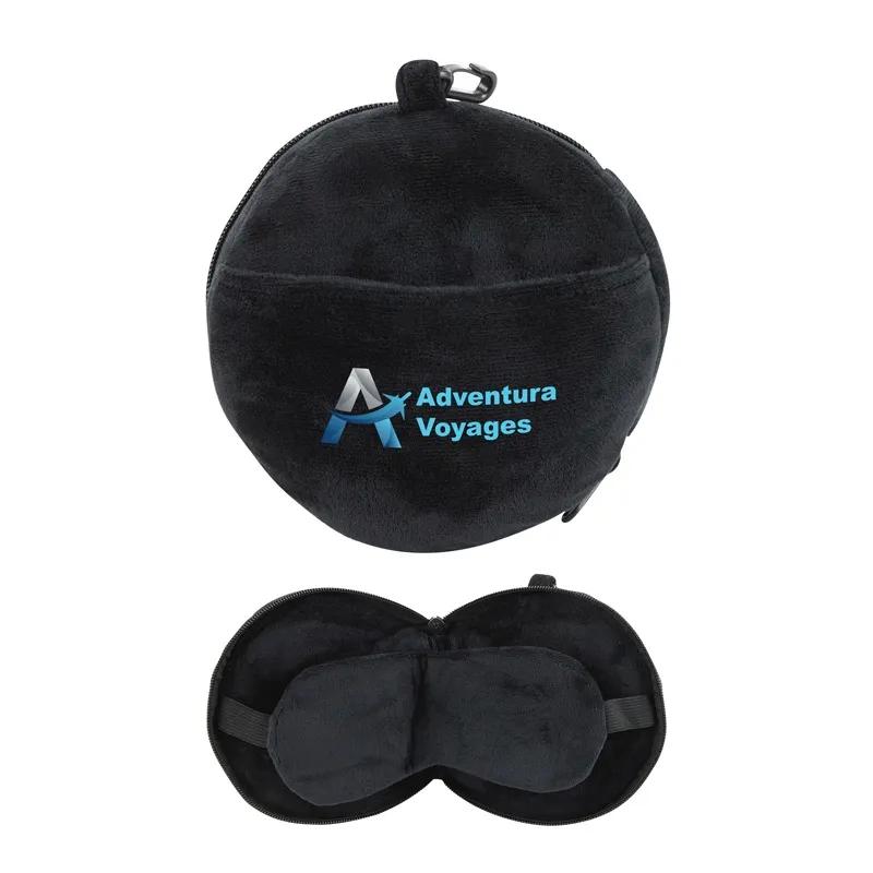 Travel Neck Pillow Built-In Sleep Mask - 6 x 6 in