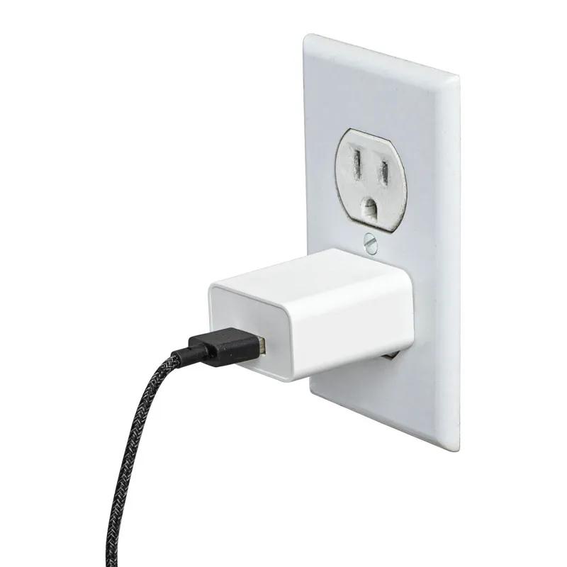 USB Wall Charger 2A UL Listed ABS - 1.6 x 2.4 in - product view 5