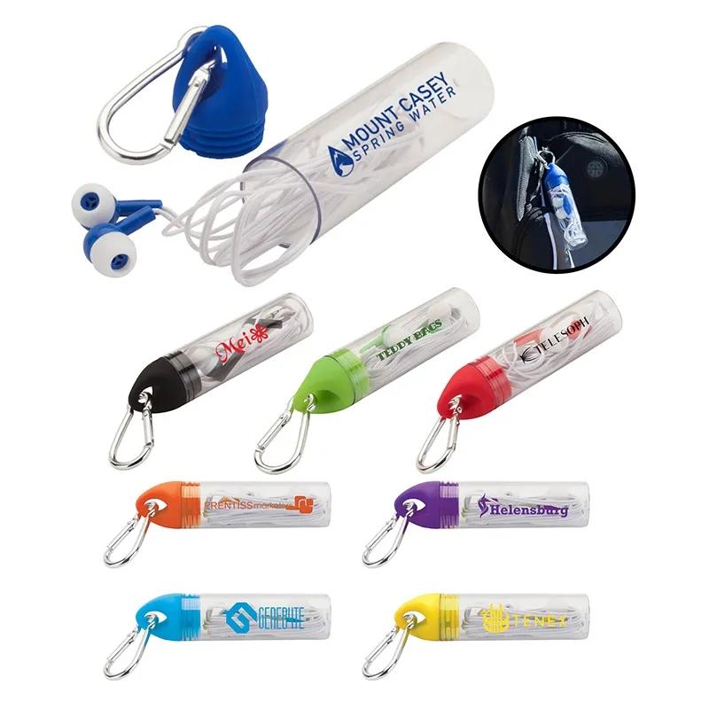 Earbuds Stereo Carabiner Case - 46 in Cord - product view 2