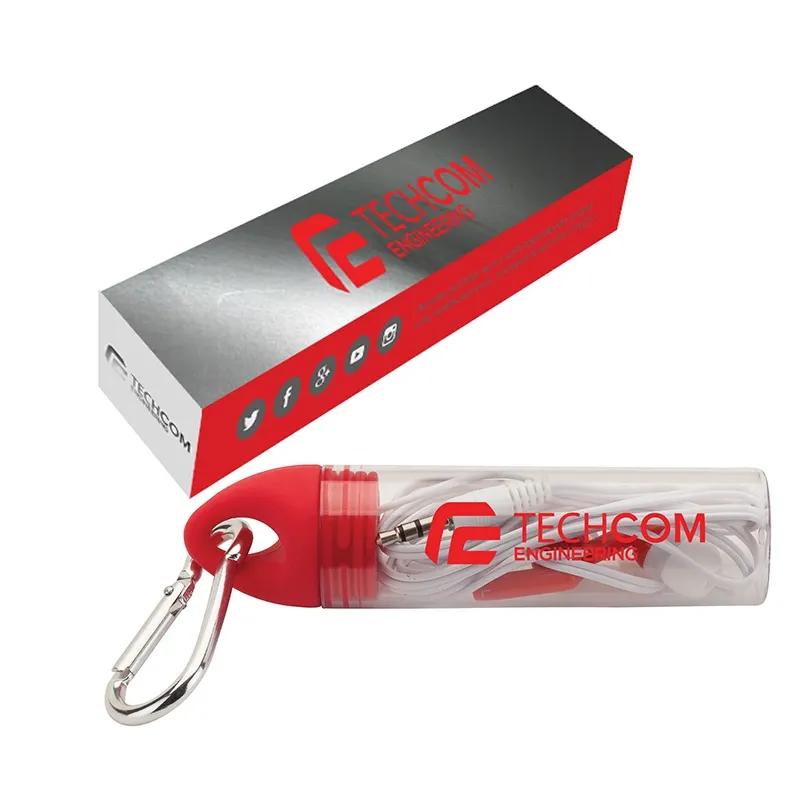 Earbuds Stereo Carabiner Case - 46 in Cord - product view 3