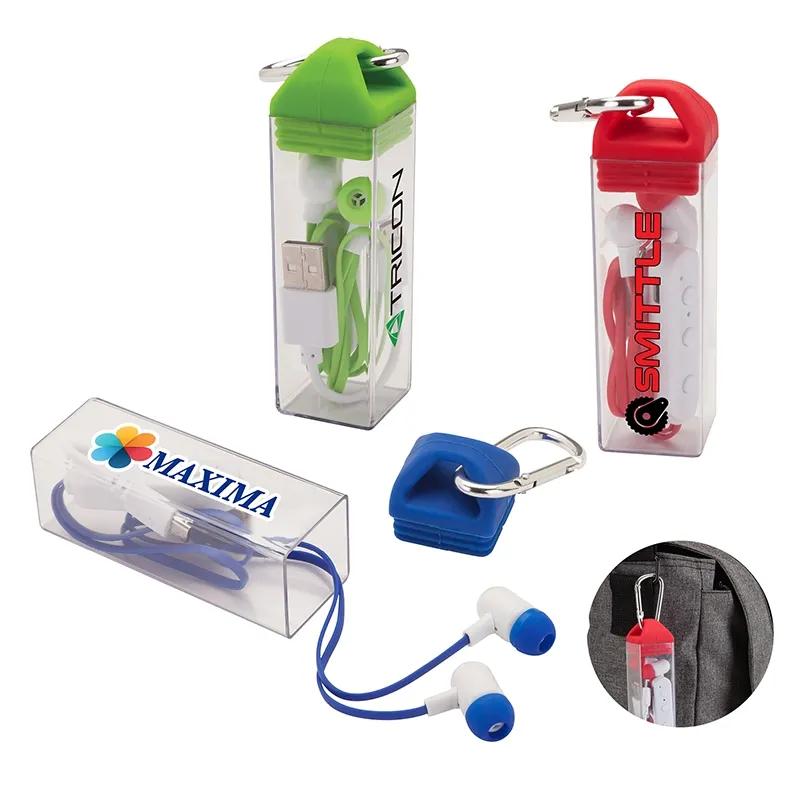 Bluetooth Earbuds Flat Wire Tangle-Free - 30 ft - product view 4