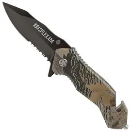 Rescue Knife Folding Camo with Seatbelt Cutter - 4.9 in
