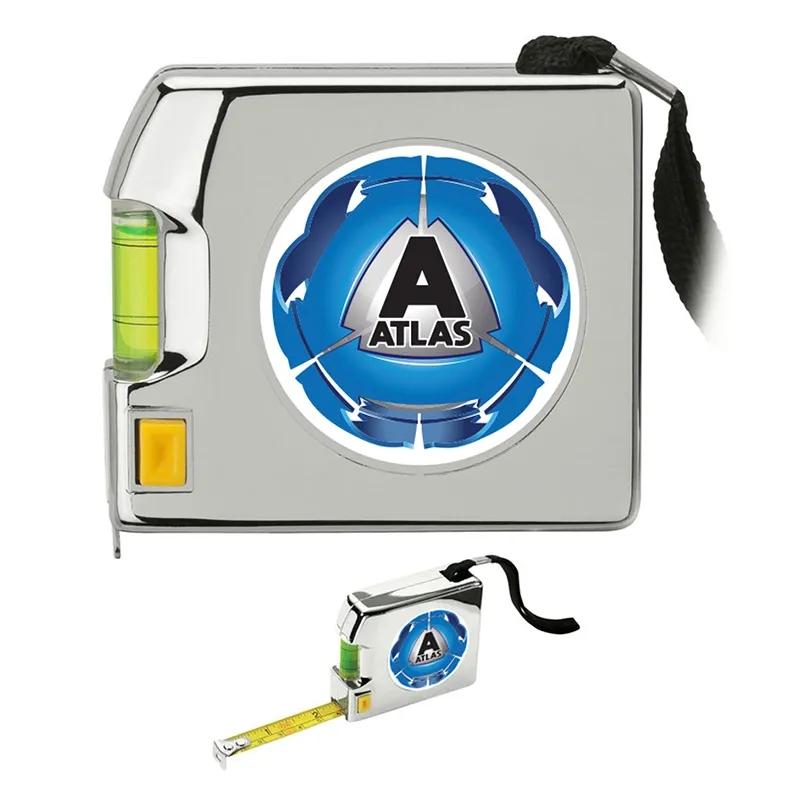 Tape Measure 12 ft Chrome with Spirit Level - 2.75 in