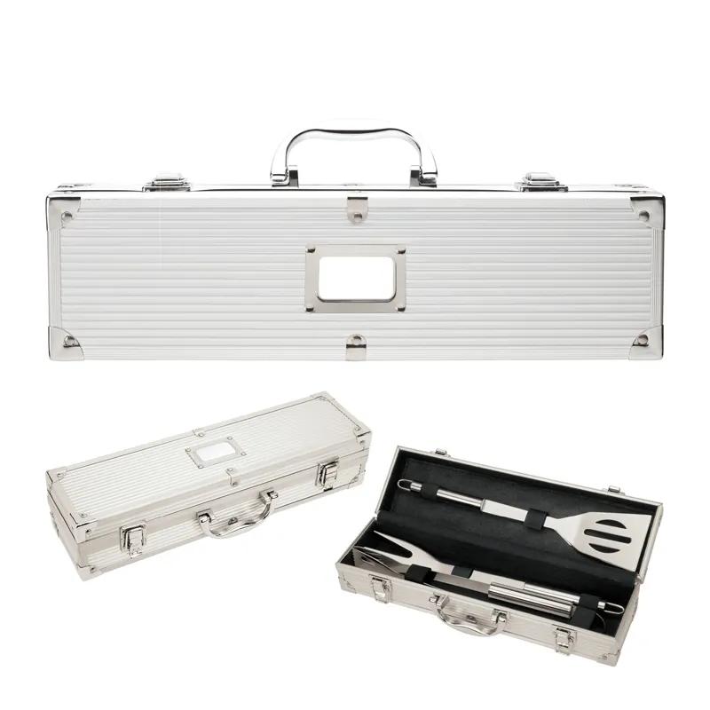 BBQ Tool Set with Steel Tongs Fork and Spatula - 3 Piece - product view 2