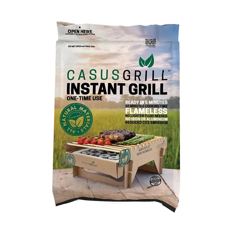 Biodegradable BBQ Grill with Bamboo and Cotton Tote Bag - product view 3