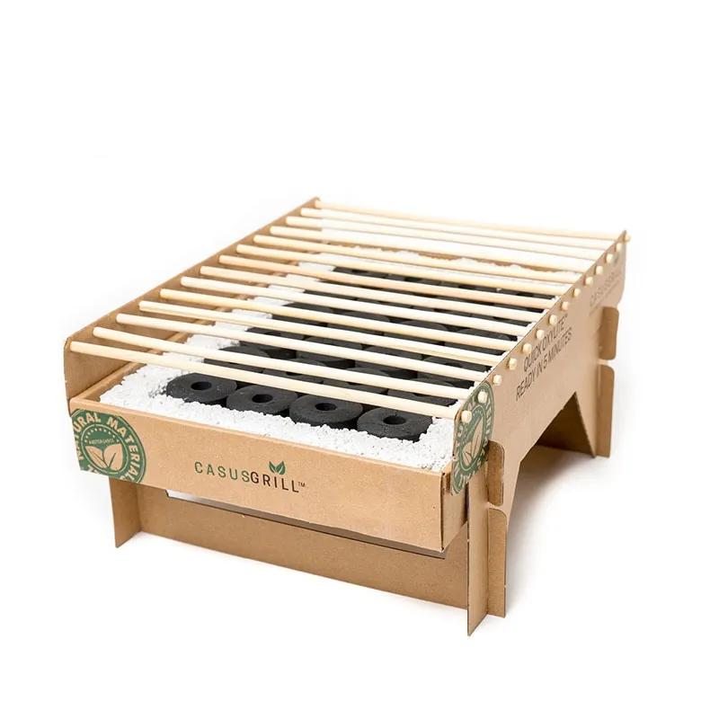 Biodegradable BBQ Grill with Bamboo and Cotton Tote Bag - product view 4