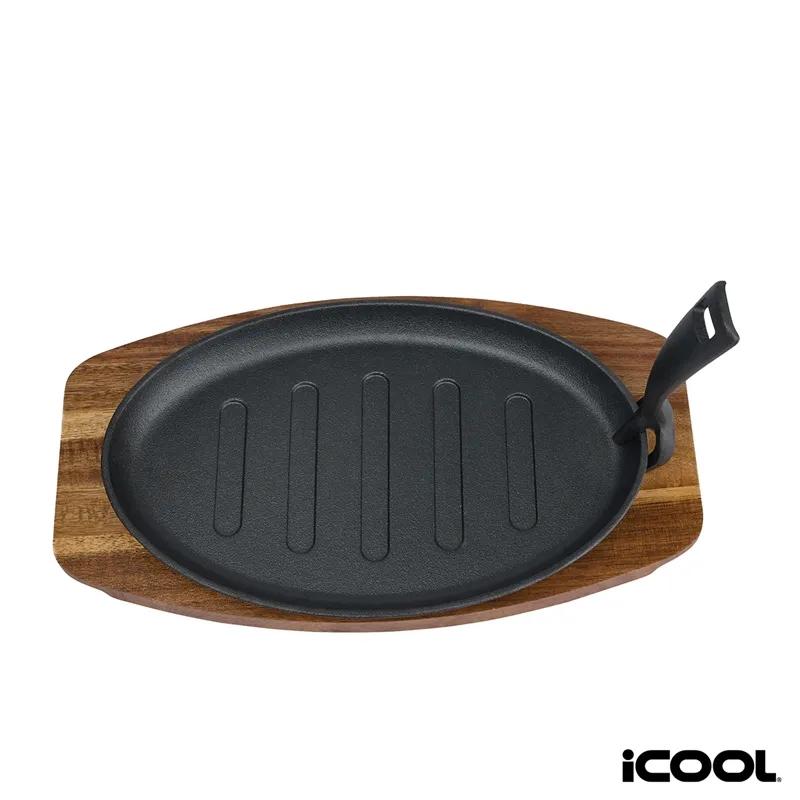 Cast Iron Skillet with Acacia Base - 10.5 in - product view 4