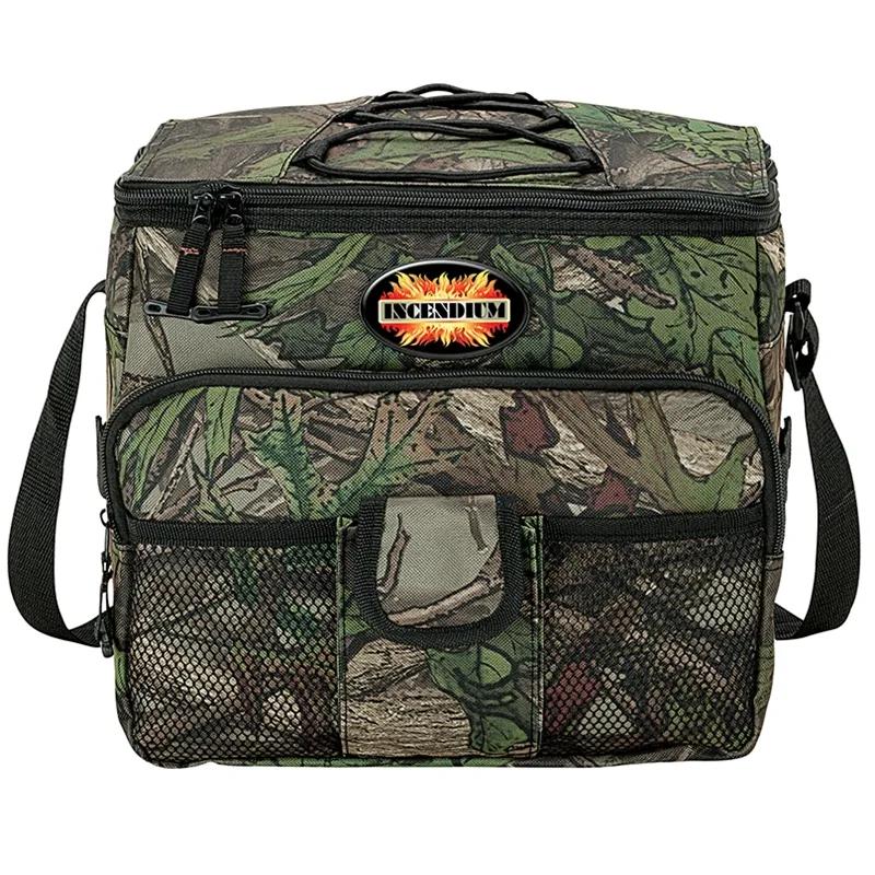 Camo Cooler Bag with Mesh Pockets - 24 Can