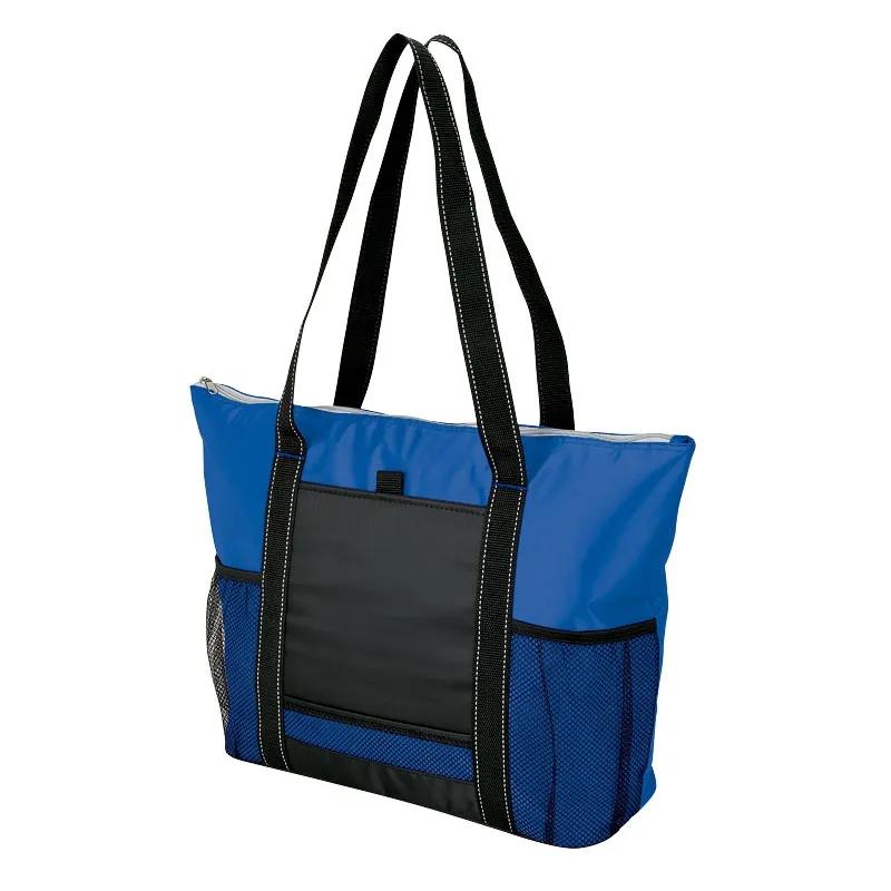 Cooler Tote Mesh Pockets PEVA Lined - 15 x 13 in - product view 2