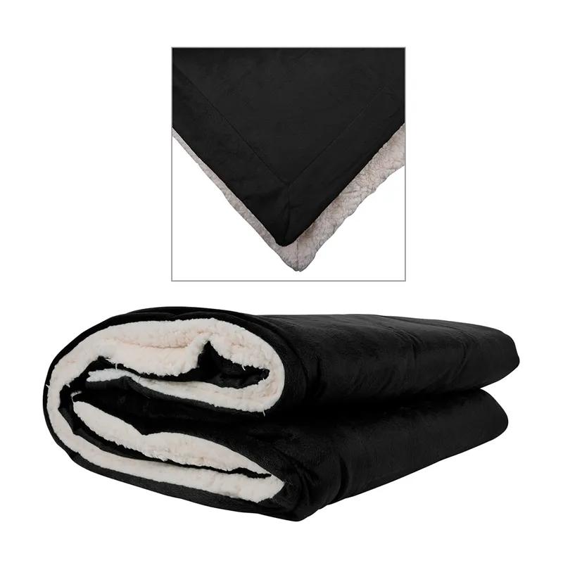 Blanket Micro Mink Sherpa Reversible with Bag - 50 x 60 in - product view 2