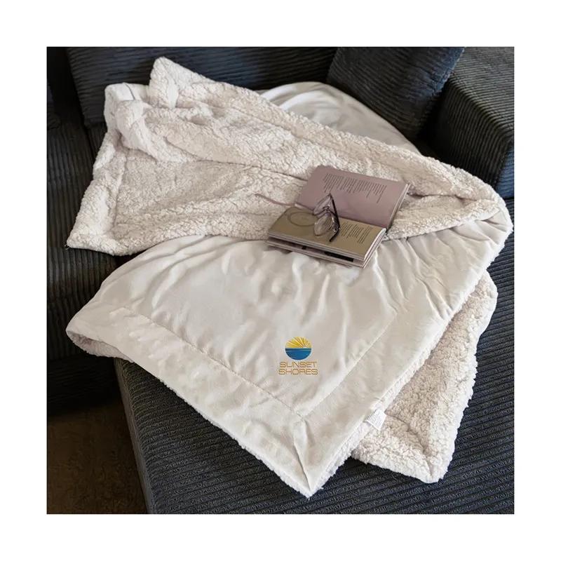 Blanket Micro Mink Sherpa Reversible with Bag - 50 x 60 in - product view 4