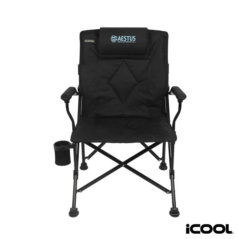 Camping Chair Padded Headrest Steel Frame - 20 x 26 x 35 in