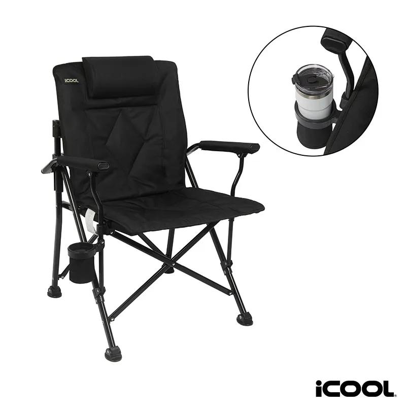 Camping Chair Padded Headrest Steel Frame - 20 x 26 x 35 in - product view 2
