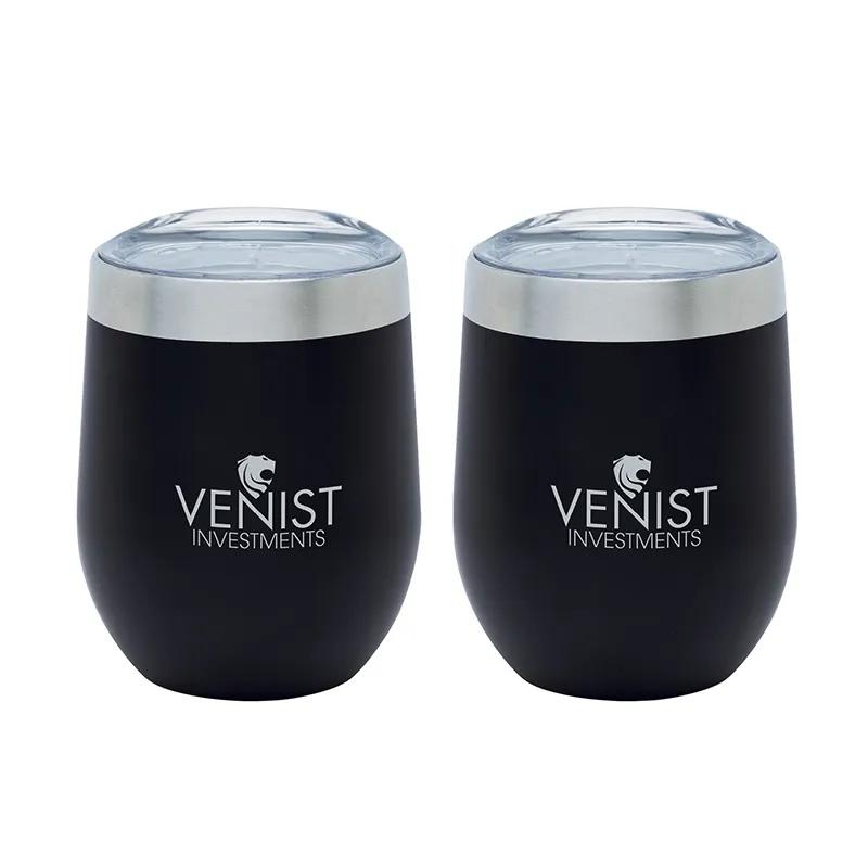Insulated Wine Tumbler Gift Set Double Wall - 12 oz (2 Pack) - product view 2