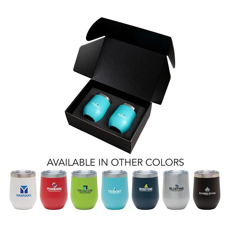 Insulated Wine Tumbler Gift Set Vacuum Sealed - 12 oz (2 Pack)