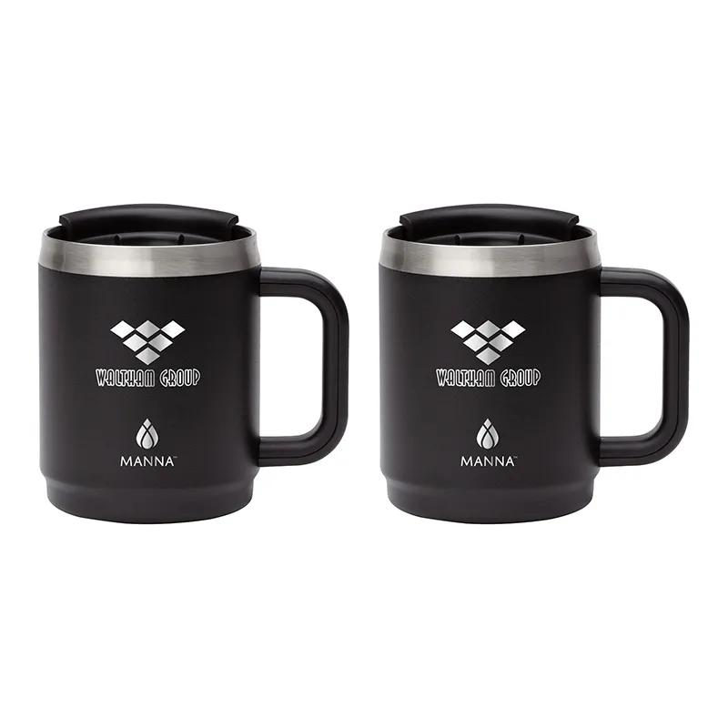 Insulated Camping Mug Gift Set with Sliding Lids - 14 oz (2 Pack) - product view 7