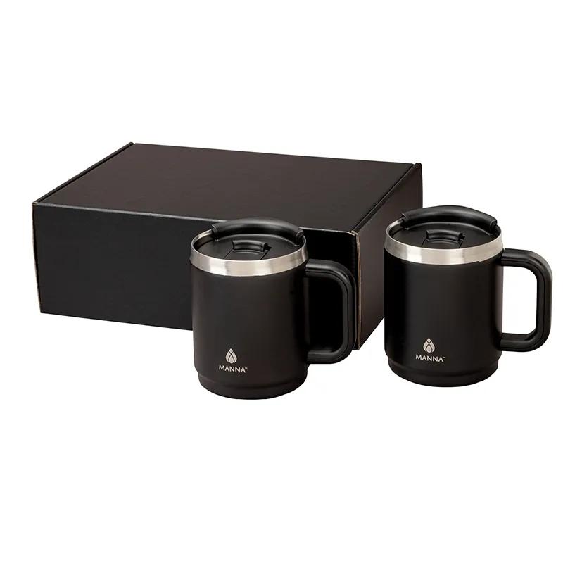 Insulated Camping Mug Gift Set with Sliding Lids - 14 oz (2 Pack) - product view 10