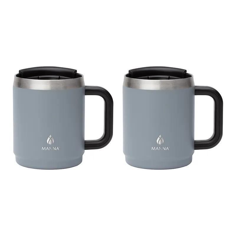 Insulated Camping Mug Gift Set with Sliding Lids - 14 oz (2 Pack) - product view 12