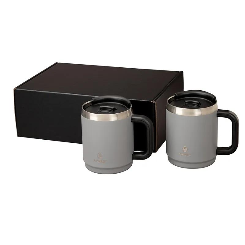 Insulated Camping Mug Gift Set with Sliding Lids - 14 oz (2 Pack) - product view 15