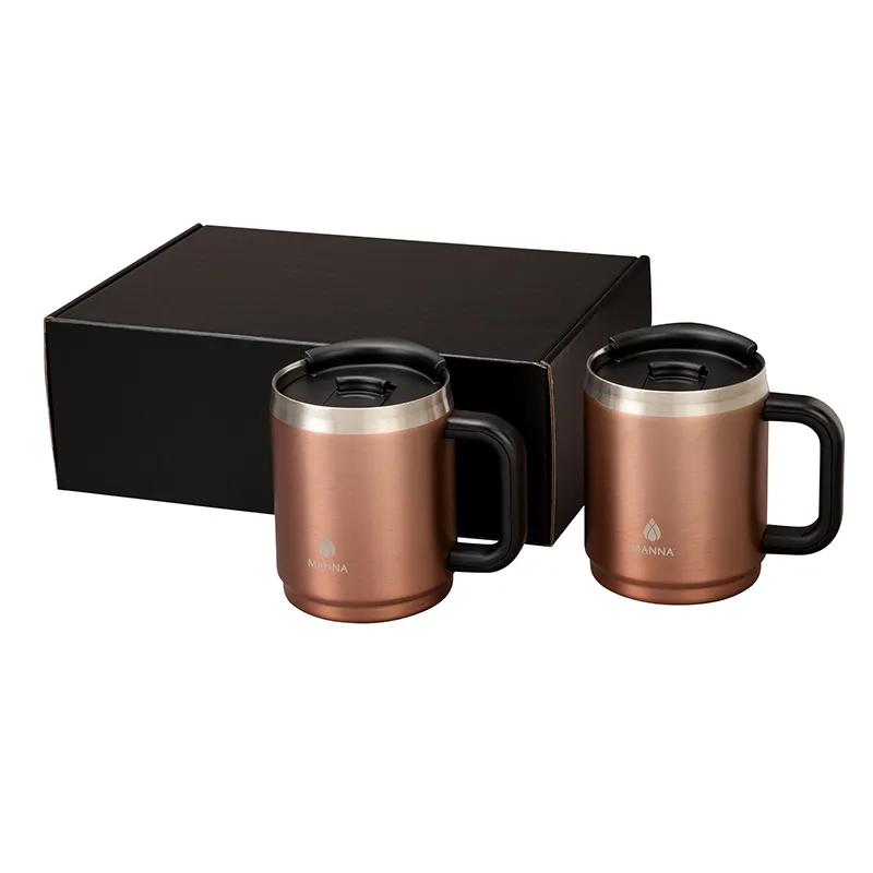 Insulated Camping Mug Gift Set with Sliding Lids - 14 oz (2 Pack) - product view 19