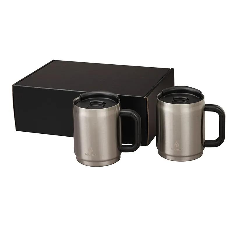 Insulated Camping Mug Gift Set with Sliding Lids - 14 oz (2 Pack) - product view 23