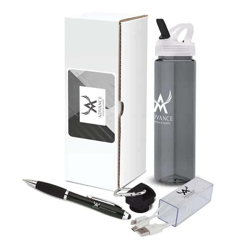 Trade Show Gift Set 3-Piece with Charging Cables - 25 oz - product view 2