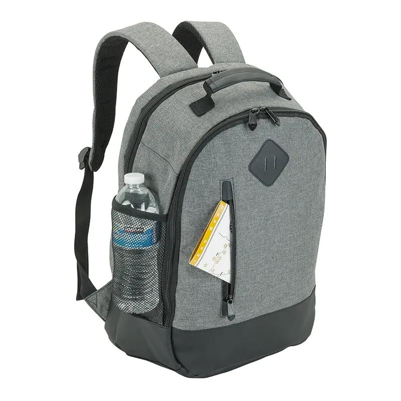 Backpack with Denim Feel Fabric and Laptop Compartment - product view 2