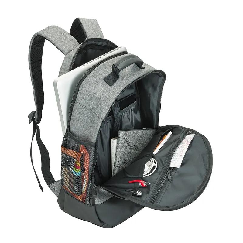 Backpack with Denim Feel Fabric and Laptop Compartment - product view 4