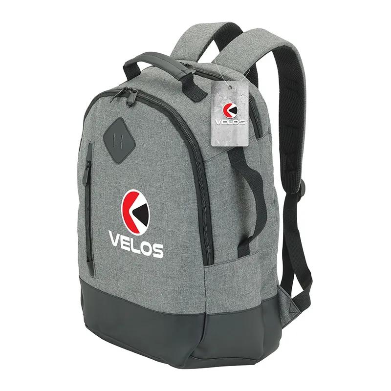 Backpack with Denim Feel Fabric and Laptop Compartment - product view 6