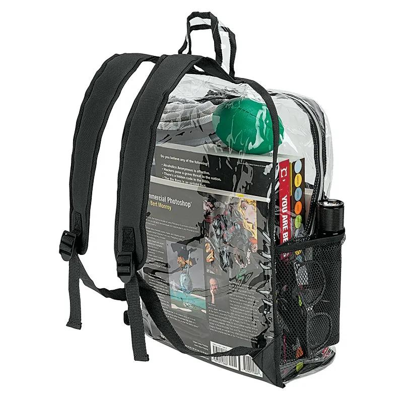 Clear PVC Backpack with Security Screening Design - product view 8