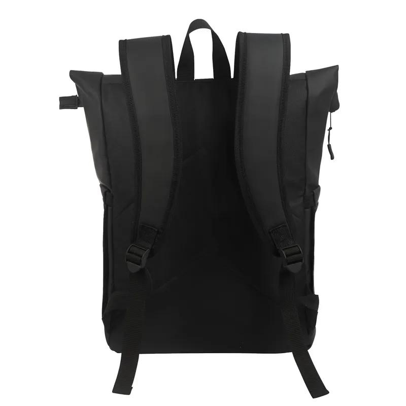 Laptop Backpack PU Vegan Leather Roll-Top - 11.5 x 17 in - product view 6