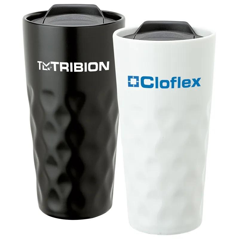 Ceramic Travel Tumbler Diamond Grip Double Wall - 15 oz - product view 2