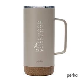 Stainless Steel Mug Cork Base Copper Lined - 16 oz - product view 2