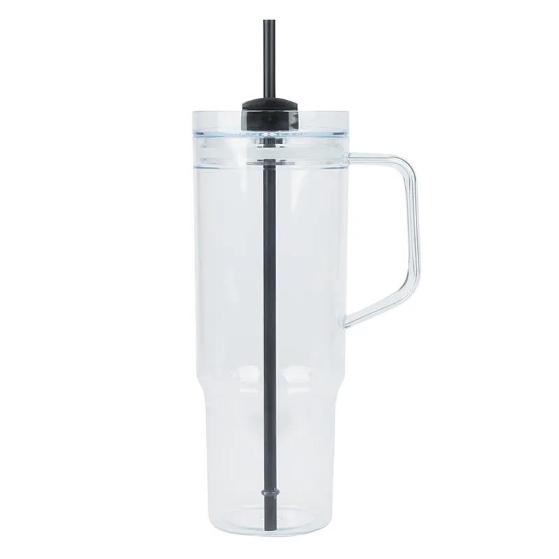 Travel Mug Clear AS Plastic Single Wall Straw - 40 oz - product view 2