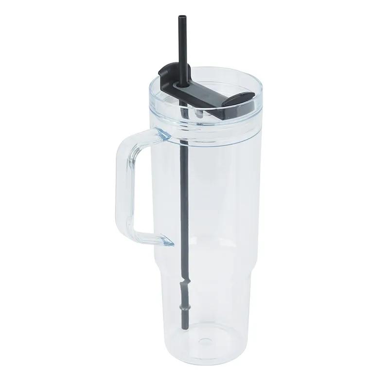 Travel Mug Clear AS Plastic Single Wall Straw - 40 oz - product view 4