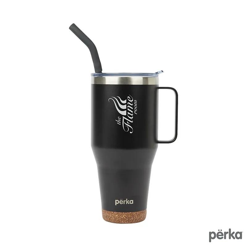 Travel Mug Cork Base Ergonomic Handle - 40 oz