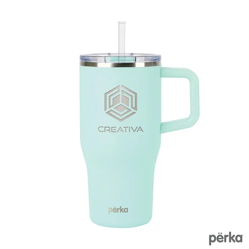 Insulated Travel Mug Recycled Steel with Handle - 20 oz