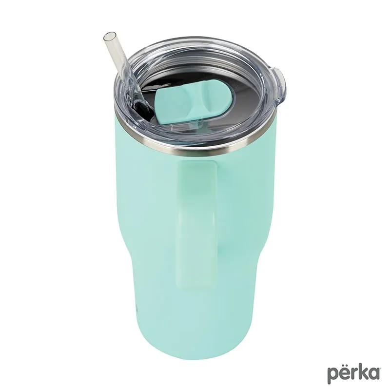 Insulated Travel Mug Recycled Steel with Handle - 20 oz - product view 4