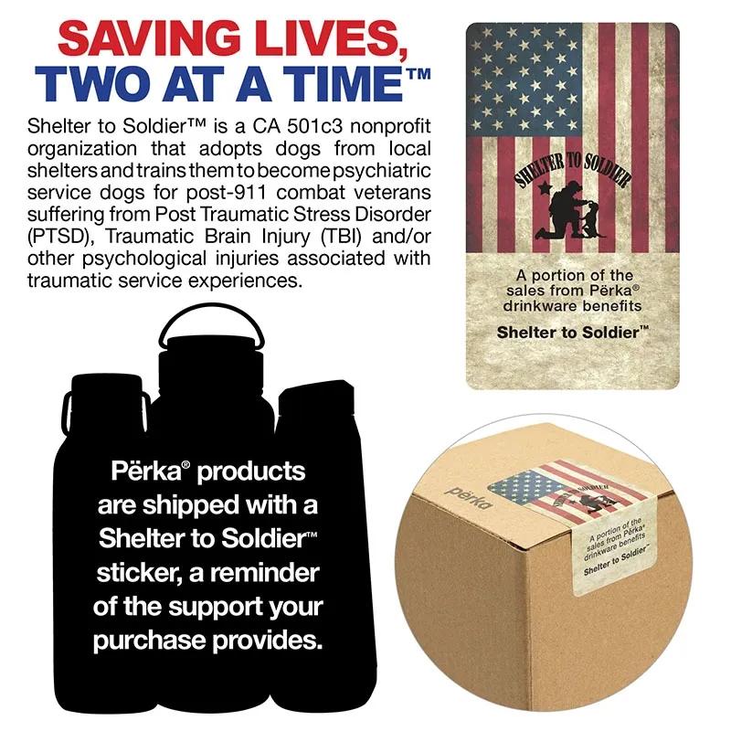 Insulated Travel Mug Recycled Steel with Handle - 20 oz - product view 6