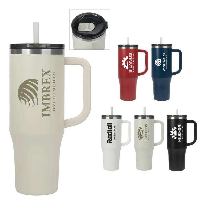 Insulated Travel Mug Recycled Steel and PP Liner - 30 oz - product view 7
