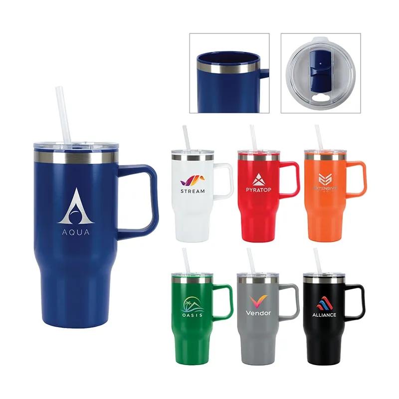 Insulated Travel Mug Steel with Recycled PP Liner - 20 oz - product view 6