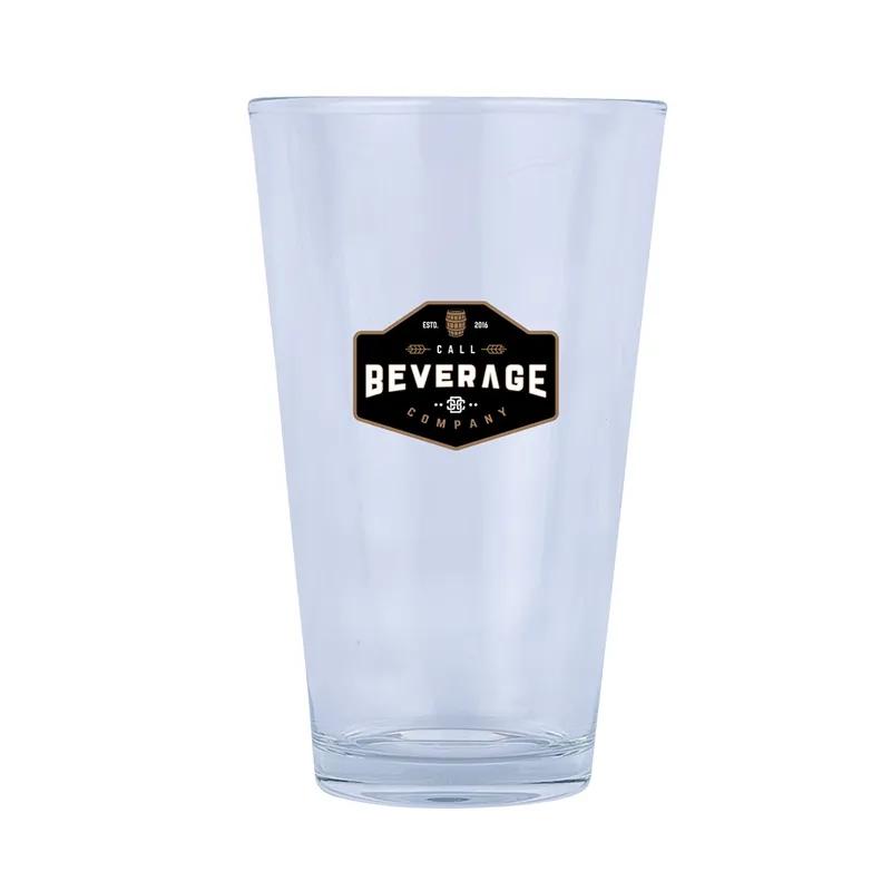 Beer Pint Glass Tapered Cylindrical Shape - 16 oz